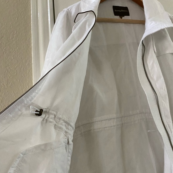 Tommy Bahama White Linen jacket top utility coat XL - Picture 6 of 8